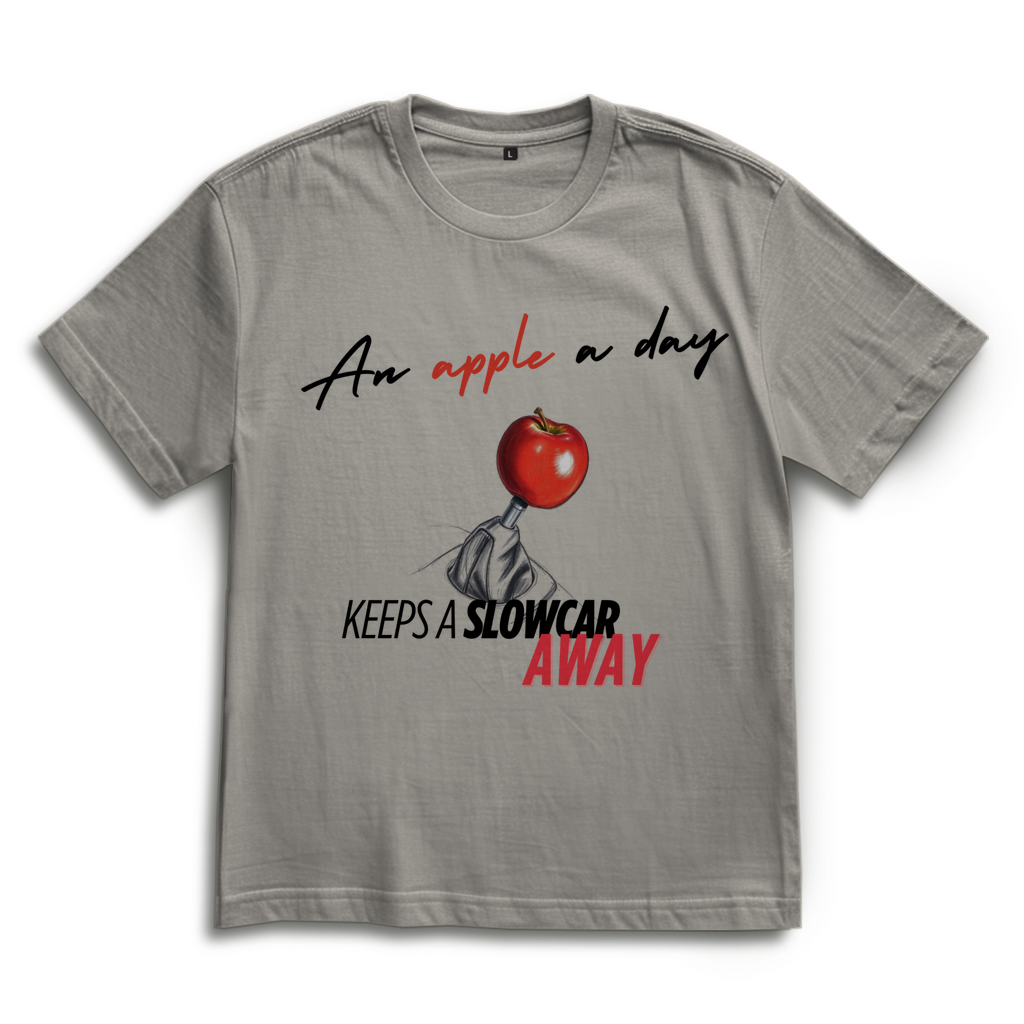 Herren Premium Oversize T-Shirt an apple a day...