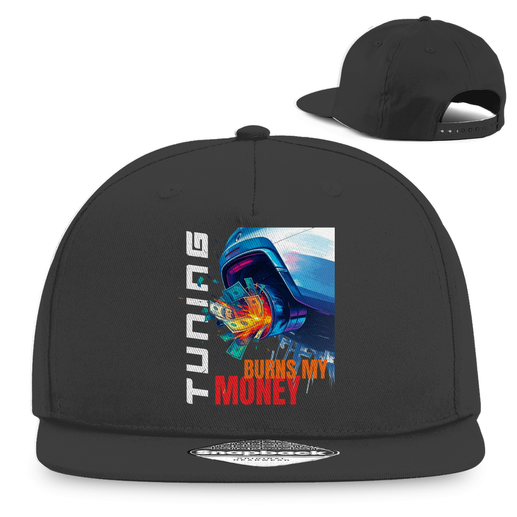Snapback Rapper Cap tuning burns_weiß