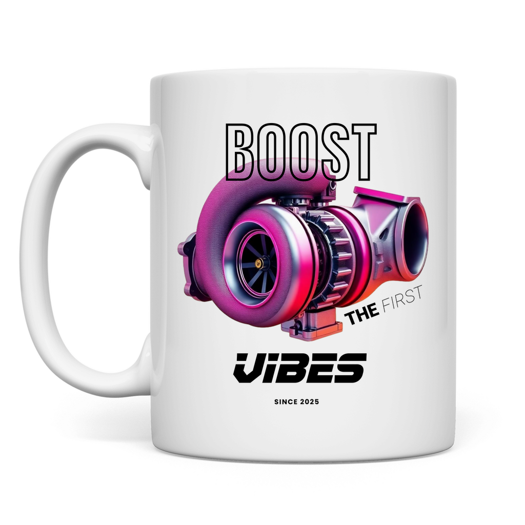 Tasse BOOST VIBES ohne hintergund schwarz
