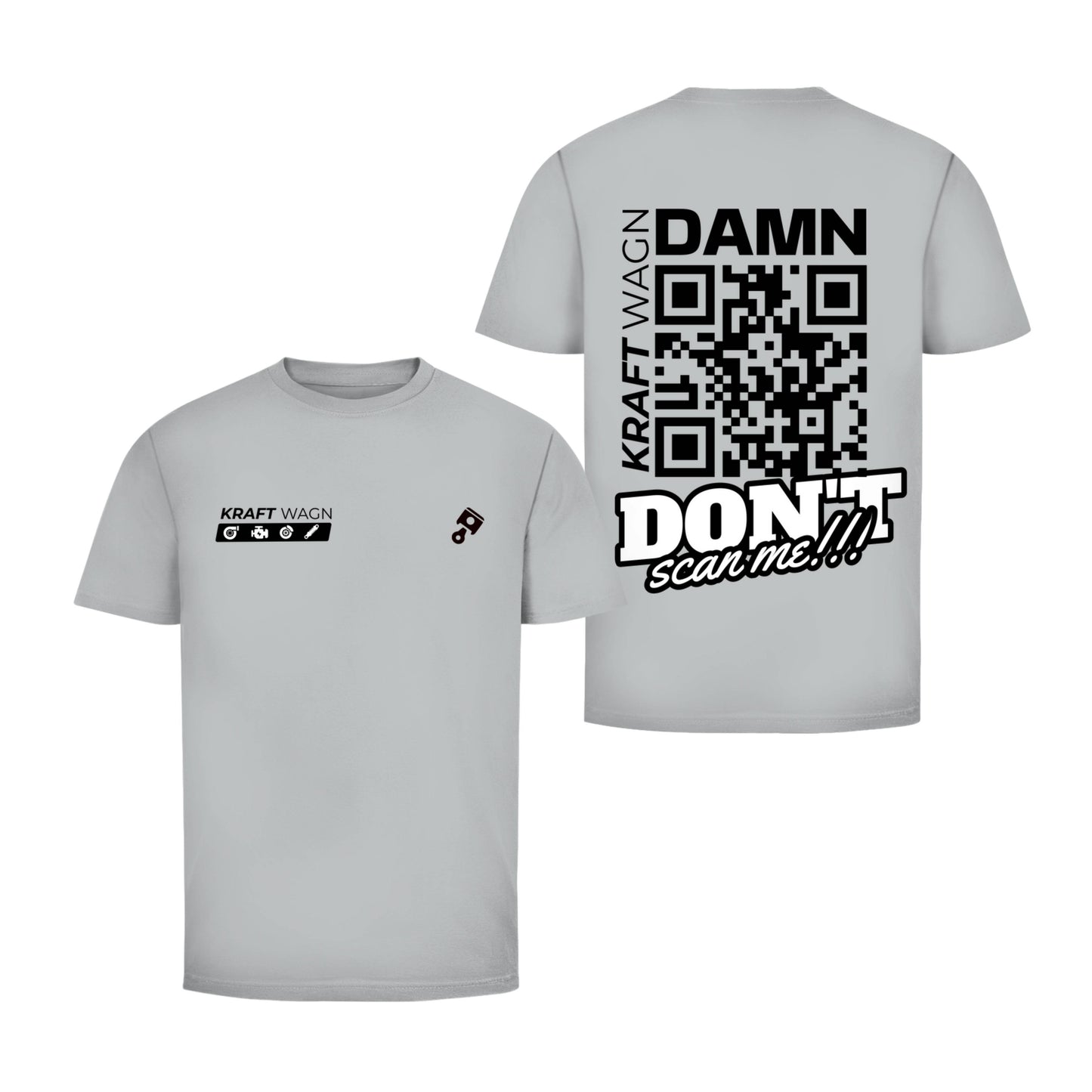 Herren T-Shirt Brust QR Code