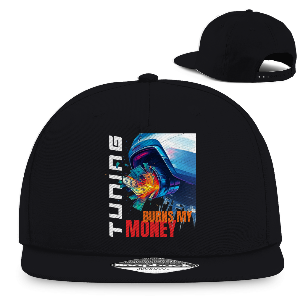Snapback Rapper Cap tuning burns_weiß