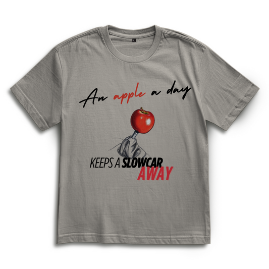 Herren Premium  Oversize T-Shirt an apple a day...