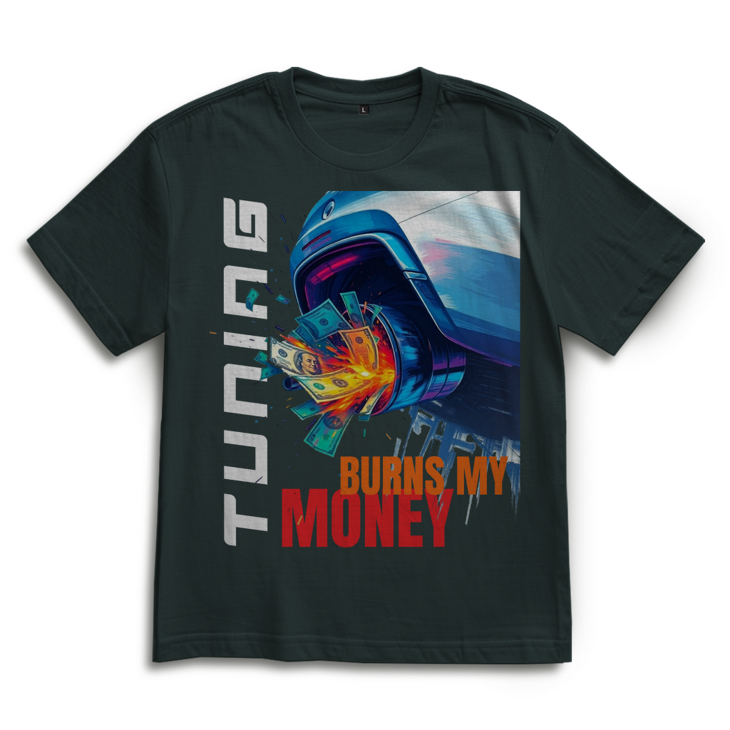 Oversize T-Shirt tuning burns_weiß