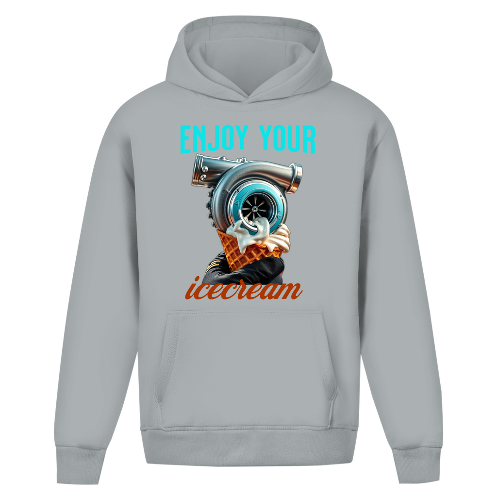 Oversize Hoodie Ohne Kordel enjoy your icecream