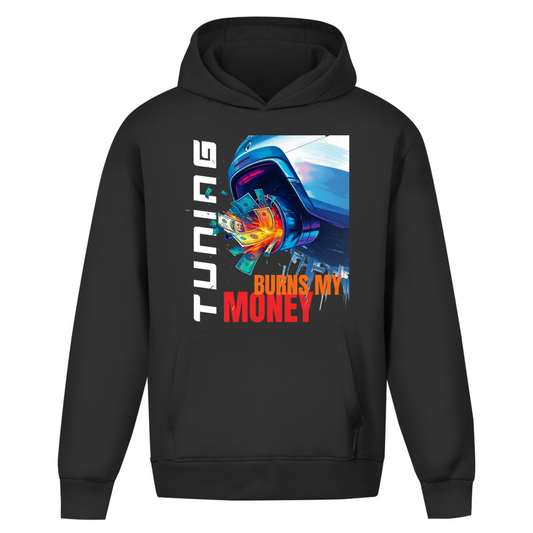 Oversize Hoodie Ohne Kordel tuning burns_weiß